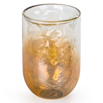 Seletti Diesel Meteorite Высокий стакан для воды, размеры: 8,5х8,5х12,5h см, цвет - янтарный