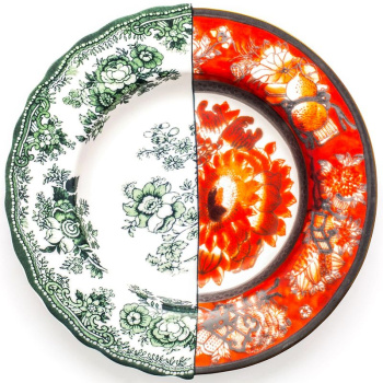Seletti Hybrid Тарелка для супа Cecilia, диаметр - 25,4 см, белый, зеленый, оранжевый