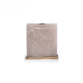 DekoCandle Металлическая подставка для прямоугольной свечи, 24х8х2 см, золотой