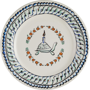 Gien La Favorite Тарелка для основного блюда, диаметр - 27,4 см, цвет - белый, синий