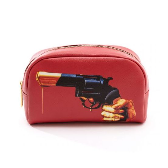 Seletti Toiletpaper Bag Косметичка Revolver, размеры: 23х8х13 см, цвет - красный