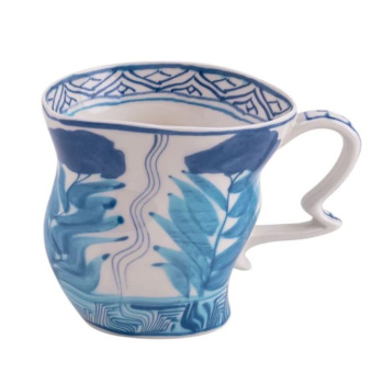 Seletti Classics on Acid Кружка Sake Flower, размеры: 11,5х8,5х8,5h см, цвет - белый, синий