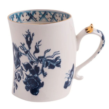 Seletti Classics on Acid Кружка Acid Roses, размеры: 12х7х10h см, цвет - белый, синий