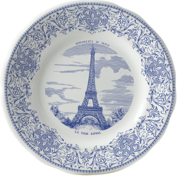 Gien Monuments de Paris Десертная тарелка с рисунком Tour Eiffel, диаметр - 19,8 см