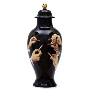 Seletti Toiletpaper Декоративная ваза Lipsticks Black, размеры: 19,5х19,х46h см, цвет - черный