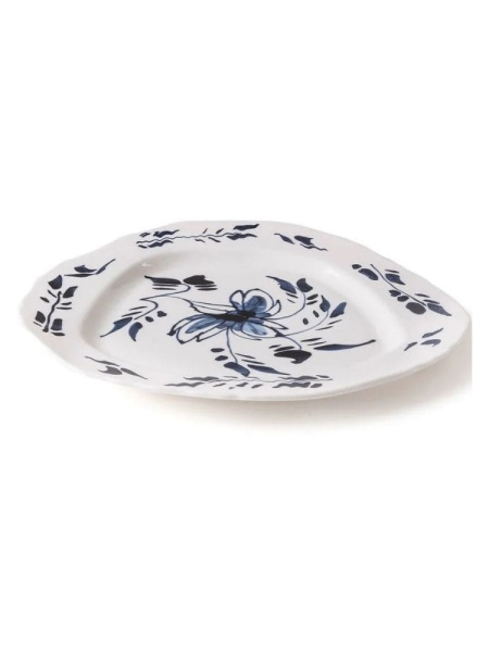 Seletti Classics on Acid Тарелка для основного блюда English Delft, диаметр - 28 см, белый, синий
