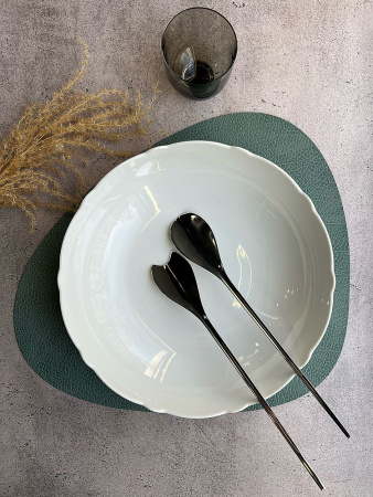 Alessi Dressed Фарфоровый салатник, объем - 2,9 л, размеры: 29,5х29,5х7h см, цвет - белый