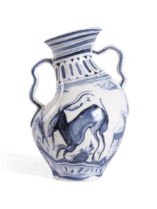 Seletti Classics on Acid Фарфоровая ваза Ibex, размеры: 15,5х15х23 h см, цвет - белый, синий