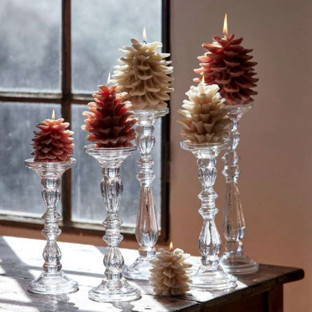 EDG Свеча - шишка, диаметр - 11 см, высота - 13,5 см, цвет - коричневый