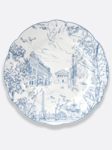 Bernardaud Tout Paris Обеденная тарелка, диаметр - 26 см, цвет - белый, синий