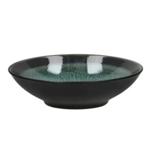 Pomax MIRHA ESMERALDA Глубокая тарелка для супа, диаметр - 18,8 см, черный, бирюзовый