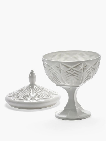 Serax White Josephine Фарфоровая конфетница с крышкой, размеры: 15х15х24h см, цвет - белый