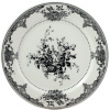 Gien Les Depareillees Тарелка для основного блюда Цветы, диаметр - 28,5 см, цвет - белый, черный