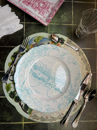 Bernardaud Tout Paris Обеденная тарелка, диаметр - 27 см, цвет - белый, голубой