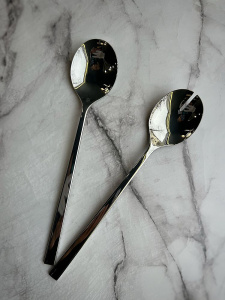 Degrenne Fuse Mirror Набор из 2 сервировочных ложек для салата, 26 см, цвет - хром