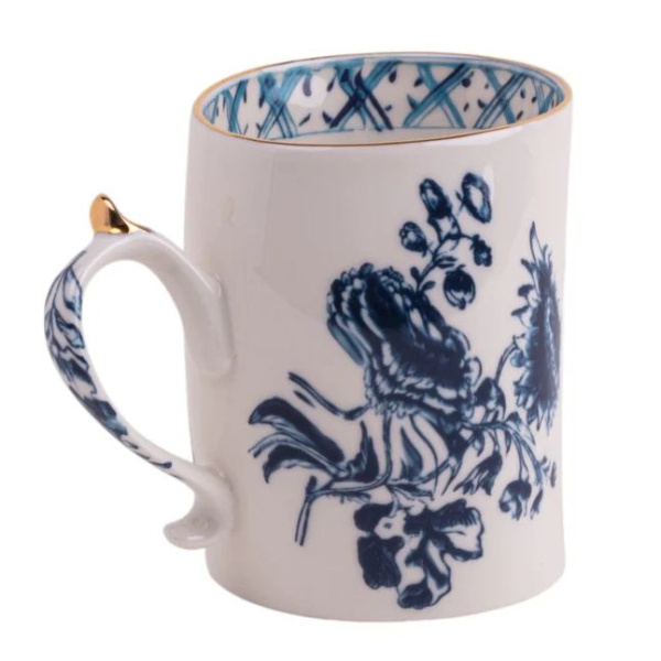 Seletti Classics on Acid Кружка Acid Roses, размеры: 12х7х10h см, цвет - белый, синий