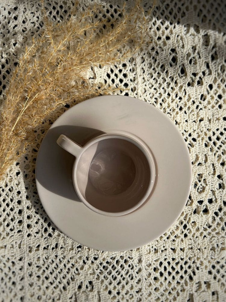 Degrenne Cafeterie Empileo Кофейная пара, объем - 100 мл, цвет - розовый глянцевый