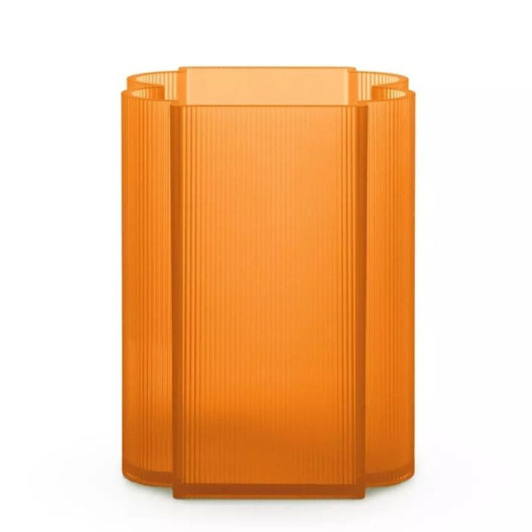 Kartell Okra Ваза из переработанного полиметалакрилата, размеры: 18х18х24h см, цвет - оранжевый