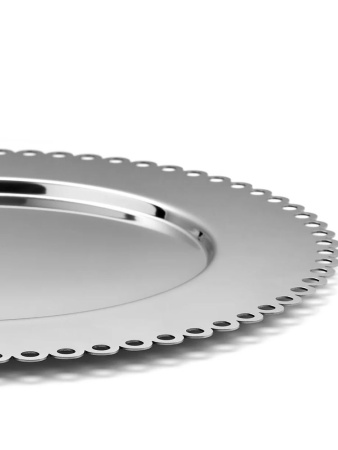 Alessi Edges Металлический поднос с ажурным краем, диаметр - 32,5 см, нержавеющая сталь