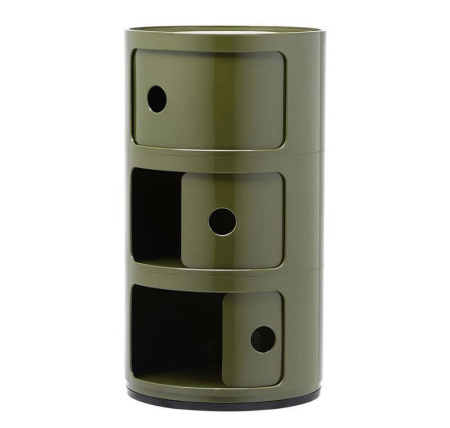 Kartell Componibili Тумба с 3-мя отделениями, размеры: 32х32х58,5h см, цвет - зеленый