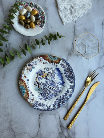 Seletti Hybrid Десертная тарелка Valdrada, диаметр - 20 см, цвет - белый, синий, красный