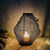 Pomax KIBU Металлический фонарь - подсвечник, 28х30 см, бронзовый