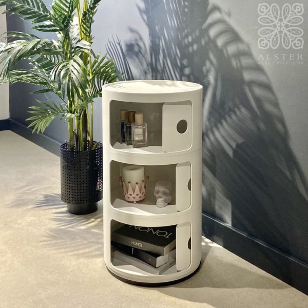 Kartell Componibili Recycled Тумба, размеры: 32х32х58 см, цвет - белый матовый