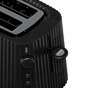 Alessi Plisse Электрический тостер, размеры: 34х18,5х25h, цвет - черный матовый