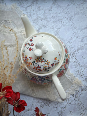 Gien Poesie Заварочный чайник с крышкой, объем - 1100 мл, высота - 17,5 см, цвет - разноцветный