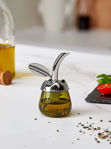 Alessi Fior d'olio Емкость для оливкового масла, размеры: 6х5х8,5h см, стекло, сталь
