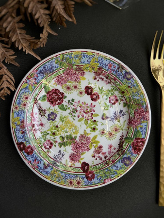 Gien Millefleurs Тарелка для канапе, диаметр - 16,5 см, цвет - белый, разноцветный