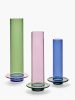 Serax Glass Towers MIX Маленькая стеклянная ваза, размеры: 10,5х4,9х22,5h см, цвет - синий