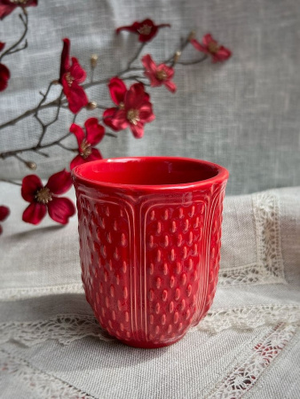 Gien Pont aux Choux Стаканчик для чая или кофе, объем - 270 мл, цвет - красный