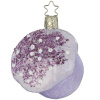 Inge Glas Стеклянная елочная игрушка Лавандовый маффин, размер - 7 см