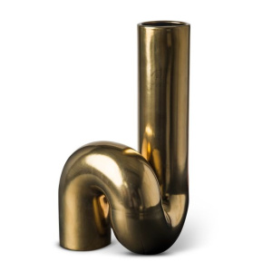 Pols Potten Yourtube Gold Керамическая ваза, размеры: 20х20х37h см, цвет - золотой