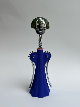 Alessi Anna G. Штопор, размеры: 7х7х24,5h см, цвет - синий