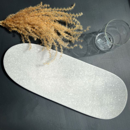 Pomax Marmar Овальная подставка, размеры: 40х15 см, цвет - белый