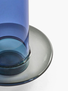 Serax Glass Towers MIX Маленькая стеклянная ваза, размеры: 10,5х4,9х22,5h см, цвет - синий