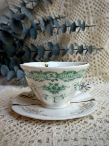 Seletti Kintsugi Фарфоровая чайная пара, цвет - белый, золотой