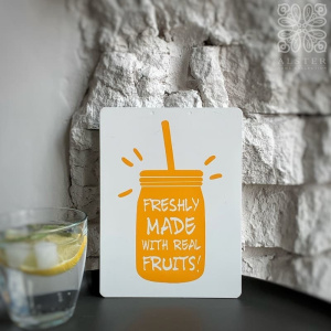 Boltze Металлическая табличка, 18 см, белый/оранжевый/зеленый