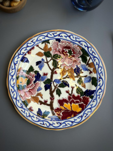 Gien Pivoines Десертная тарелка, диаметр - 22,4 см, ручная роспись