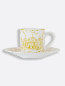 Bernardaud Tout Paris Набор из 2-х кофейных пар, объем - 80 мл, цвет - белый, желтый