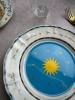 Bitossi Home Passion Fruit Десертная тарелка с декором Sole (солнце), диаметр - 20,5 см