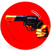 Seletti Toiletpaper Тарелка для основного блюда Revolver (Револьвер), диаметр - 27 см, красный