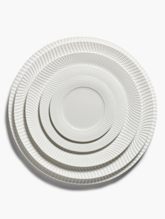 Serax Nido Набор из 2-х обеденных тарелок с рельефными полями, размеры: 29х29х1,9 см, цвет - белый