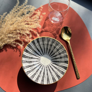 Pomax ALTO Фарфоровая пиала (тип - 2), диаметр - 15,5 см, высота - 7 см, цвет - белый, черный