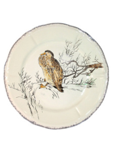 Gien Grands Oiseaux Десертная тарелка с рисунком Bernache (Коричневая утка), диаметр - 26,3 см