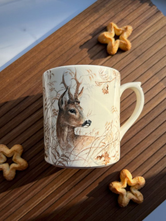 Gien Sologne Чашка, объем - 420 мл, высота - 10,4 см, цвет - белый, коричневый