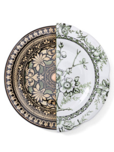 Seletti Hybrid Обеденная тарелка Lothal, диаметр - 27,5 см, цвет - белый, зеленый, черный