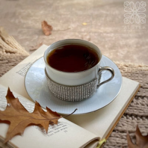 Sophie Villepigue Чайная пара с кристаллами, 160 мл, белый